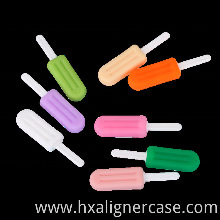 Dental Orthochews Medical Silicone Bite Fruit Flavored Soft Aligner Chewies Tray Seaters for Braces